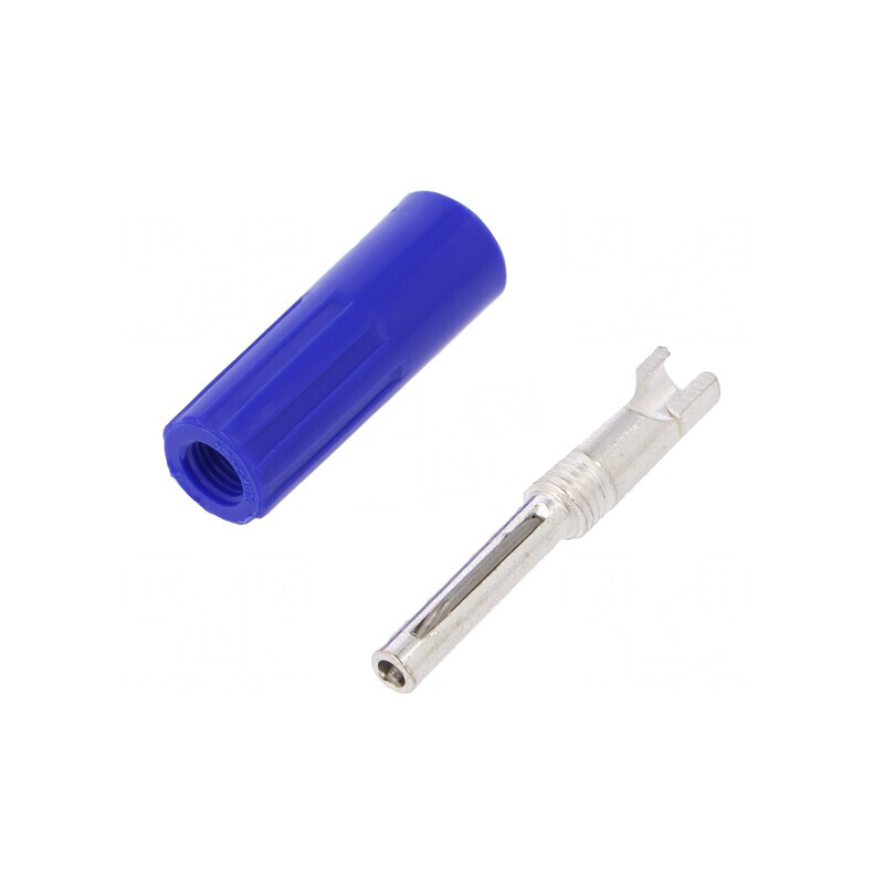 Mufă Banană 4mm Albastră 10A 50VDC | Electronic-mag.ro | Componente Electronice
