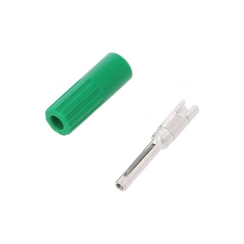 Mufă Banană Verde 4mm 10A 50VDC Neizolată | Electronic-mag.ro | Componente Electronice