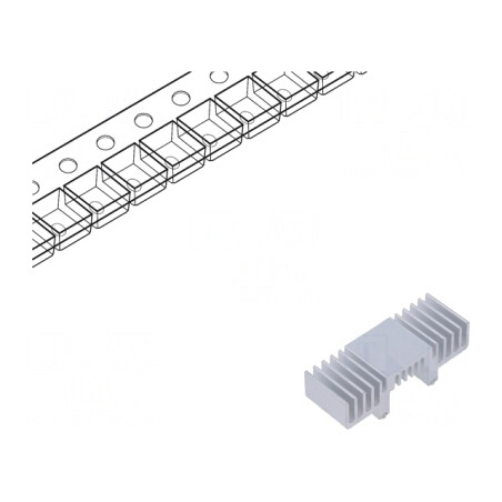 Radiator Extrudat Metalic 12.7mm x 35.2mm | Electronic-mag.ro | Componente Electronice