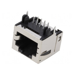 Soclu RJ45 Modular Jack Ecranat Profil Redus | Electronic-mag.ro | Componente Electronice