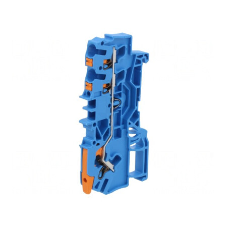 Conector Electric de Îmbinare Șine 0,25-2,5mm² 3 Borne Albastru | Electronic-mag.ro | Componente Electronice