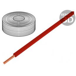 Cablu PVC Cu 0,2mm2 Roșu 10m