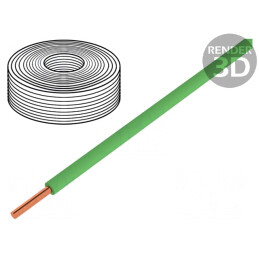 Cablu Cu PVC Verde 0,2mm2 10m