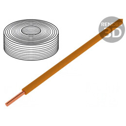 Cablu Cu PVC 0,2mm2 Portocaliu 10m