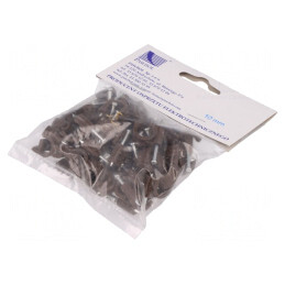 Suport cablu rotund maro 10mm cu cui, 50 bucăți | Electronic-mag.ro | Componente Electronice