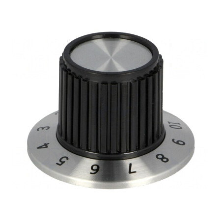 Buton rotativ cu flanșă plastic 6,35mm | Electronic-mag.ro | Componente Electronice