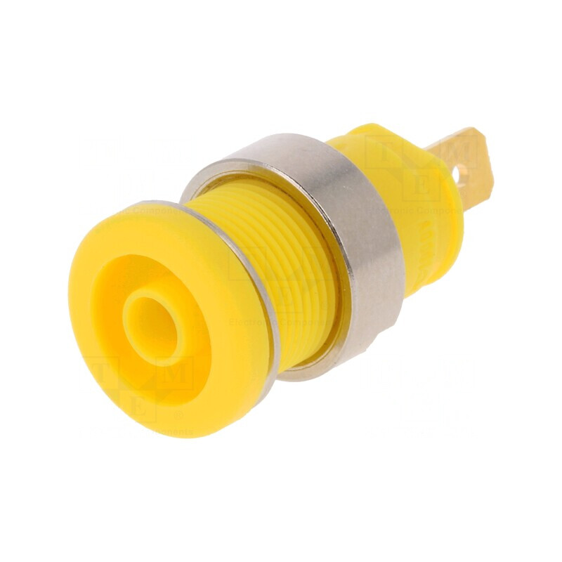 Soclu banană galben 4mm 25A 1kVDC aurit înşurubare 32mm | Electronic-mag.ro | Componente Electronice Soclu banană galben 4mm 25A 1kVDC aurit înşurubare 32mm | Electronic-mag.ro | Componente Electronice