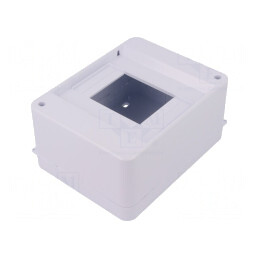 Carcasă albă pentru aparatură modulară IP30 5 module ABS | Electronic-mag.ro | Componente Electronice