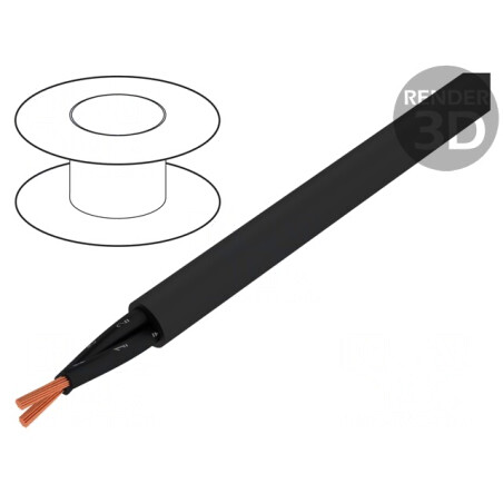 Cablu Electric 2x2,5mm2 Neecranat 600V Negru | Electronic-mag.ro | Componente Electronice