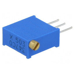 Potentiometru Multitura 50kΩ 500mW THT ±10% | Electronic-mag.ro | Componente Electronice