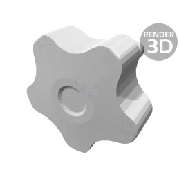 Buton Reglare 50mm Filet M10 Capac Gri | Electronic-mag.ro | Componente Electronice