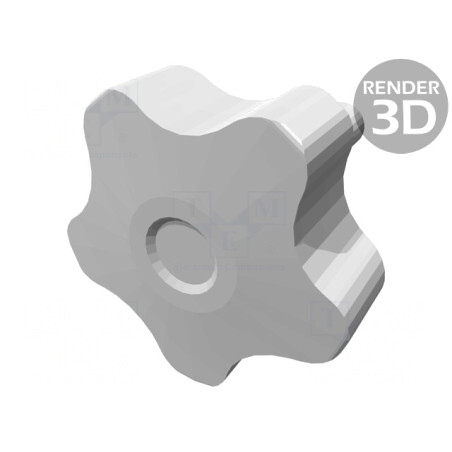 Buton Reglare 50mm Filet M10 Capac Gri | Electronic-mag.ro | Componente Electronice