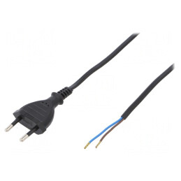 Cablu Electric 2x0,5mm² PVC 1,5m Negru 2,5A | Electronic-mag.ro | Componente Electronice