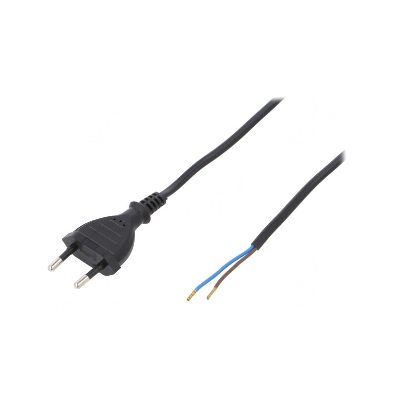Cablu Electric 2x0,5mm² PVC 1,5m Negru 2,5A | Electronic-mag.ro | Componente Electronice