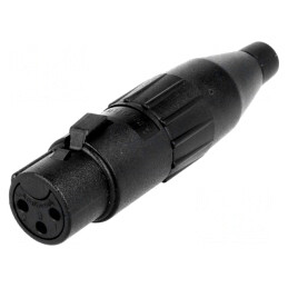 Mufă XLR mamă 3 pini pentru cablu | Electronic-mag.ro | Componente Electronice