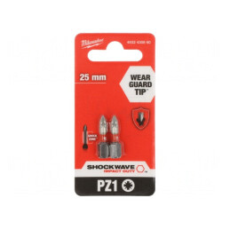 Capăt de şurubelniţă PZ1 25mm - set 2 bucăți | Electronic-mag.ro | Componente Electronice