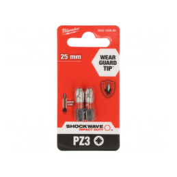 Capăt șurubelniță Pozidriv PZ3 25mm 2 buc. | Electronic-mag.ro | Componente Electronice