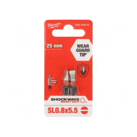 Capăt de șurubelniță plată 5,5x0,8mm 25mm 2 buc. | Electronic-mag.ro | Componente Electronice