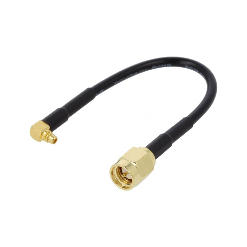 Cablu MMCX Tată la SMA Tată 100mm în Unghi Drept | Electronic-mag.ro | Componente Electronice