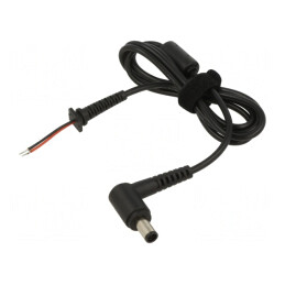 Cablu DC 7,4/5,0 cu Mufă în Unghi Negru 1,2m | Electronic-mag.ro | Componente Electronice