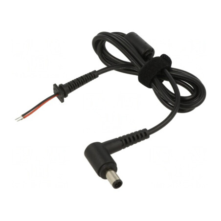 Cablu DC 7,4/5,0 cu Mufă în Unghi Negru 1,2m | Electronic-mag.ro | Componente Electronice