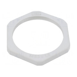 Piuliță Poliamidă M63 Gri Deschis 1.5 Pas 8mm Thk 75mm Cheie | Electronic-mag.ro | Componente Electronice
