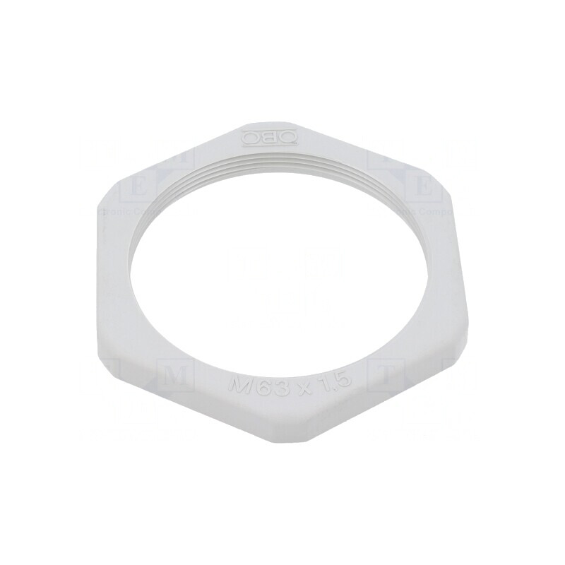 Piuliță Poliamidă M63 Gri Deschis 1.5 Pas 8mm Thk 75mm Cheie | Electronic-mag.ro | Componente Electronice