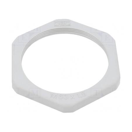 Piuliță Poliamidă M63 Gri Deschis 1.5 Pas 8mm Thk 75mm Cheie | Electronic-mag.ro | Componente Electronice
