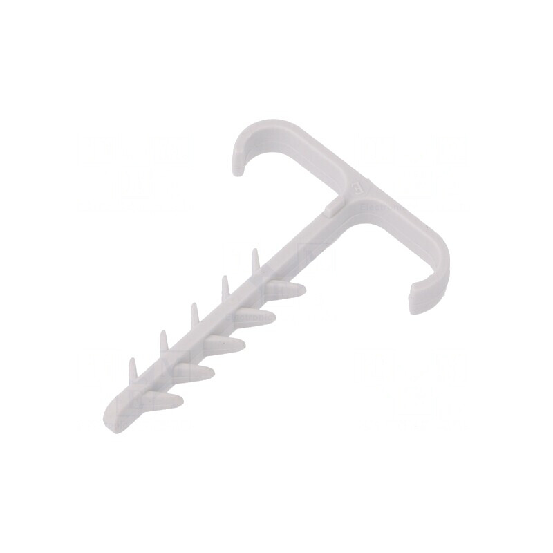 Element de Susținere Gri pentru Cablu Plat 3x2,5 | Electronic-mag.ro | Componente Electronice