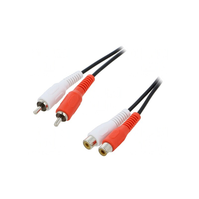 Cablu RCA Dual 5m Negru | Electronic-mag.ro | Componente Electronice