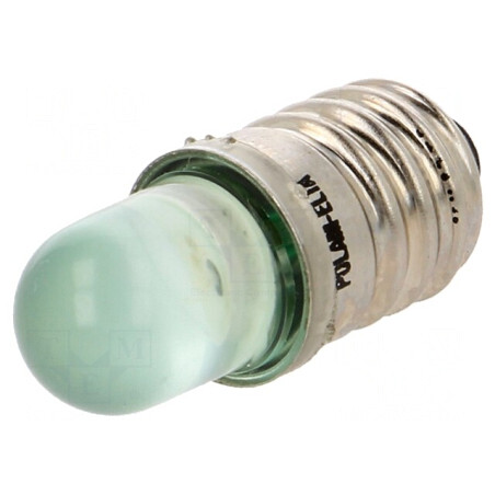Lampa LED Verde 12V E10 | Electronic-mag.ro | Componente Electronice
