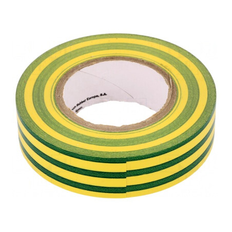 Bandă Electroizolantă Galben-Verde 19mm x 20m | Electronic-mag.ro | Componente Electronice