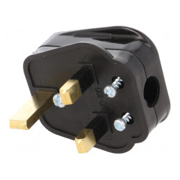 Conector de alimentare AC 2P 250V 13A negru | Electronic-mag.ro | Componente Electronice