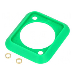 Garnitură Soclu Verde XLR 19x24mm | Electronic-mag.ro | Componente Electronice