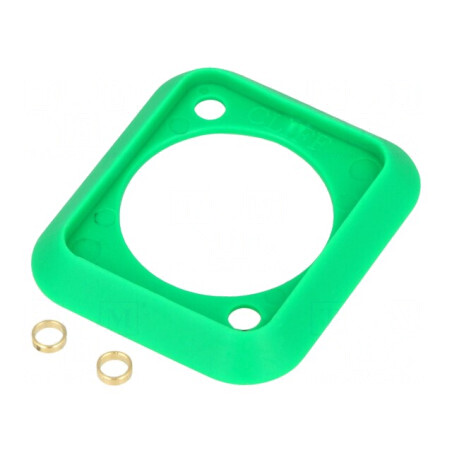 Garnitură Soclu Verde XLR 19x24mm | Electronic-mag.ro | Componente Electronice