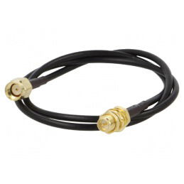 Cablu RP-SMA 50Ω 0,5m Negru | Electronic-mag.ro | Componente Electronice