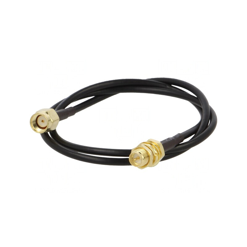 Cablu RP-SMA 50Ω 0,5m Negru | Electronic-mag.ro | Componente Electronice