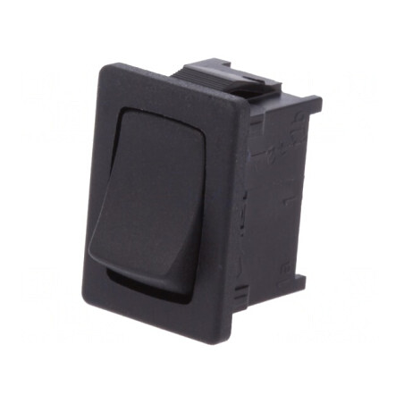 Comutator Basculant ON-OFF 12A 250V Negru IP40 | Electronic-mag.ro | Componente Electronice
