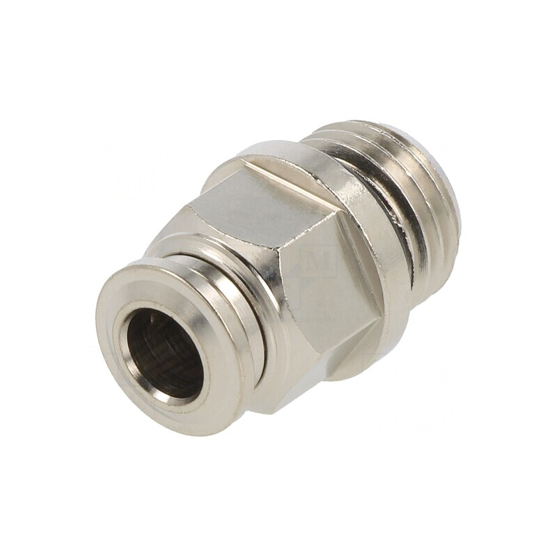 Racord Push-in Simplu 1/4" Alamă Nichelată 20bar | Electronic-mag.ro | Componente Electronice