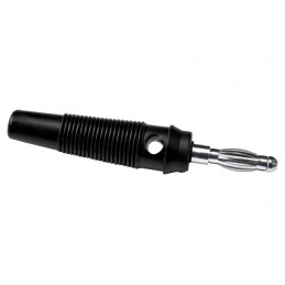 Mufă Banană 4mm Neagră 60mm 24A  | Electronic-mag.ro | Componente Electronice
