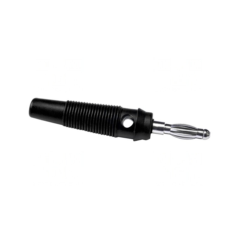 Mufă Banană 4mm Neagră 60mm 24A  | Electronic-mag.ro | Componente Electronice