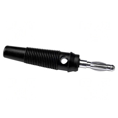 Mufă Banană 4mm Neagră 60mm 24A  | Electronic-mag.ro | Componente Electronice