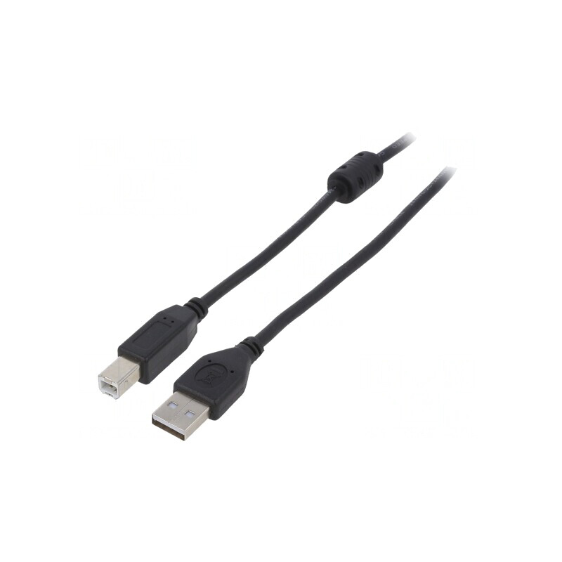 Cablu USB 2.0 A-B Aurit 3m Negru | Electronic-mag.ro | Componente Electronice Cablu USB 2.0 A-B Aurit 3m Negru | Electronic-mag.ro | Componente Electronice