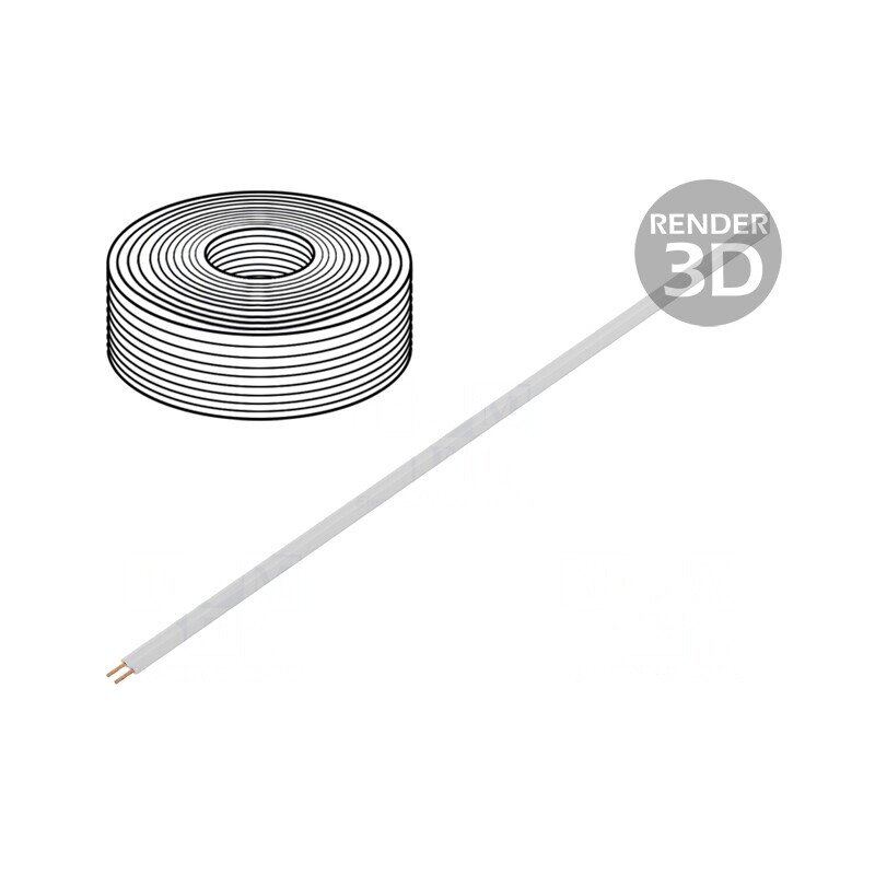 Cablu LiYz 2x0,08mm2 60V 5m Alb | Electronic-mag.ro | Componente Electronice