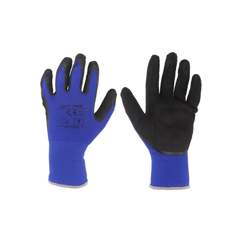 Mănuşi de protecţie roşu-bleumarin mărimea 9 | Electronic-mag.ro | Componente Electronice