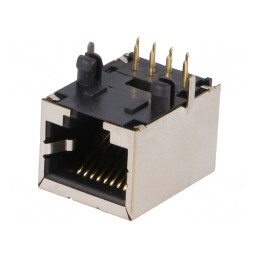 Soclu RJ45 8p8c Ecranat THT | Electronic-mag.ro | Componente Electronice