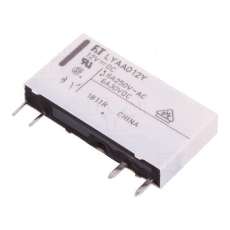 Releu Electromagnetic SPST-NO 12VDC 6A 250VAC | Electronic-mag.ro | Componente Electronice