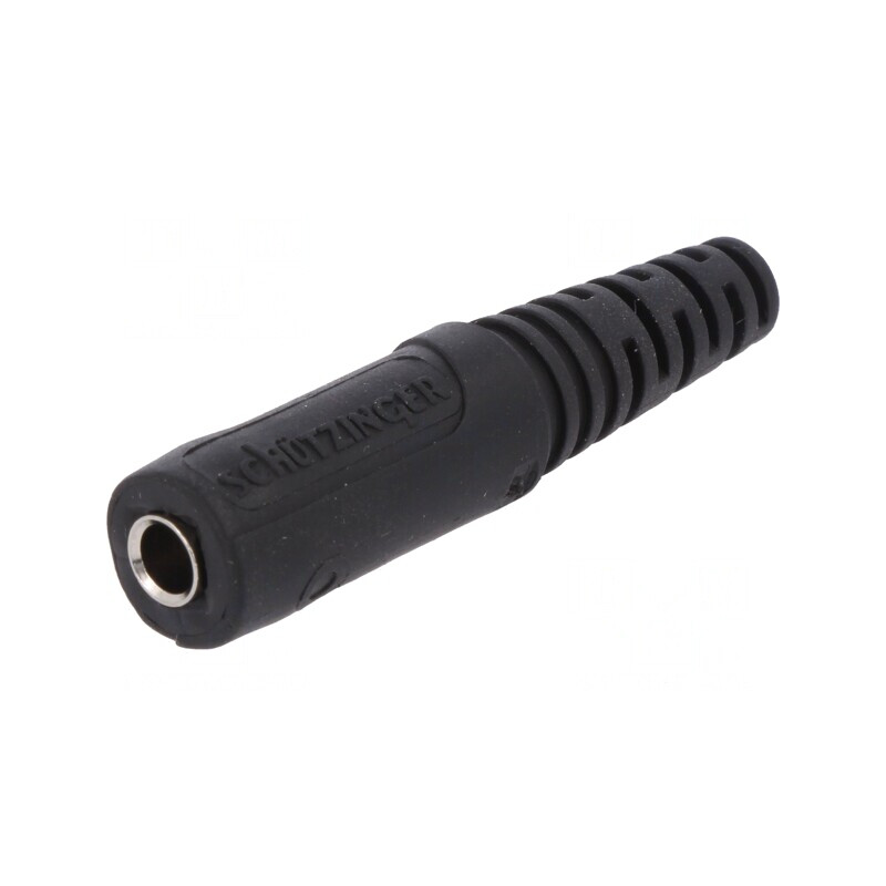 Soclu Banană Neagră 4mm 10A 70VDC Cu Cablu 2mm | Electronic-mag.ro | Componente Electronice