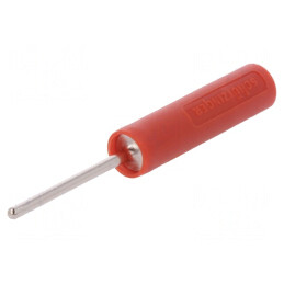 Soclu Banană 4mm 20A 1kV Roșu Nichelat | Electronic-mag.ro | Componente Electronice