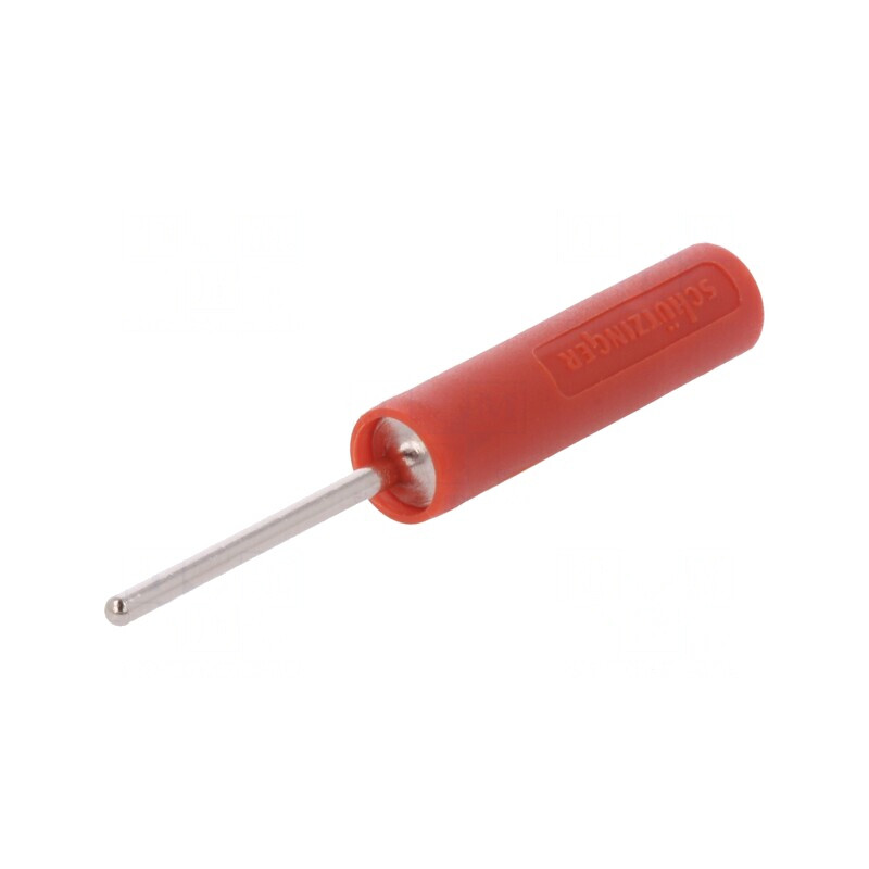 Soclu Banană 4mm 20A 1kV Roșu Nichelat | Electronic-mag.ro | Componente Electronice
